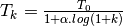 T_k = \frac{T_0}{1+\alpha.log(1+k)}